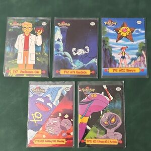 Pokemon Trading Cards - Vibrant Collection with Red, Blue, Purple